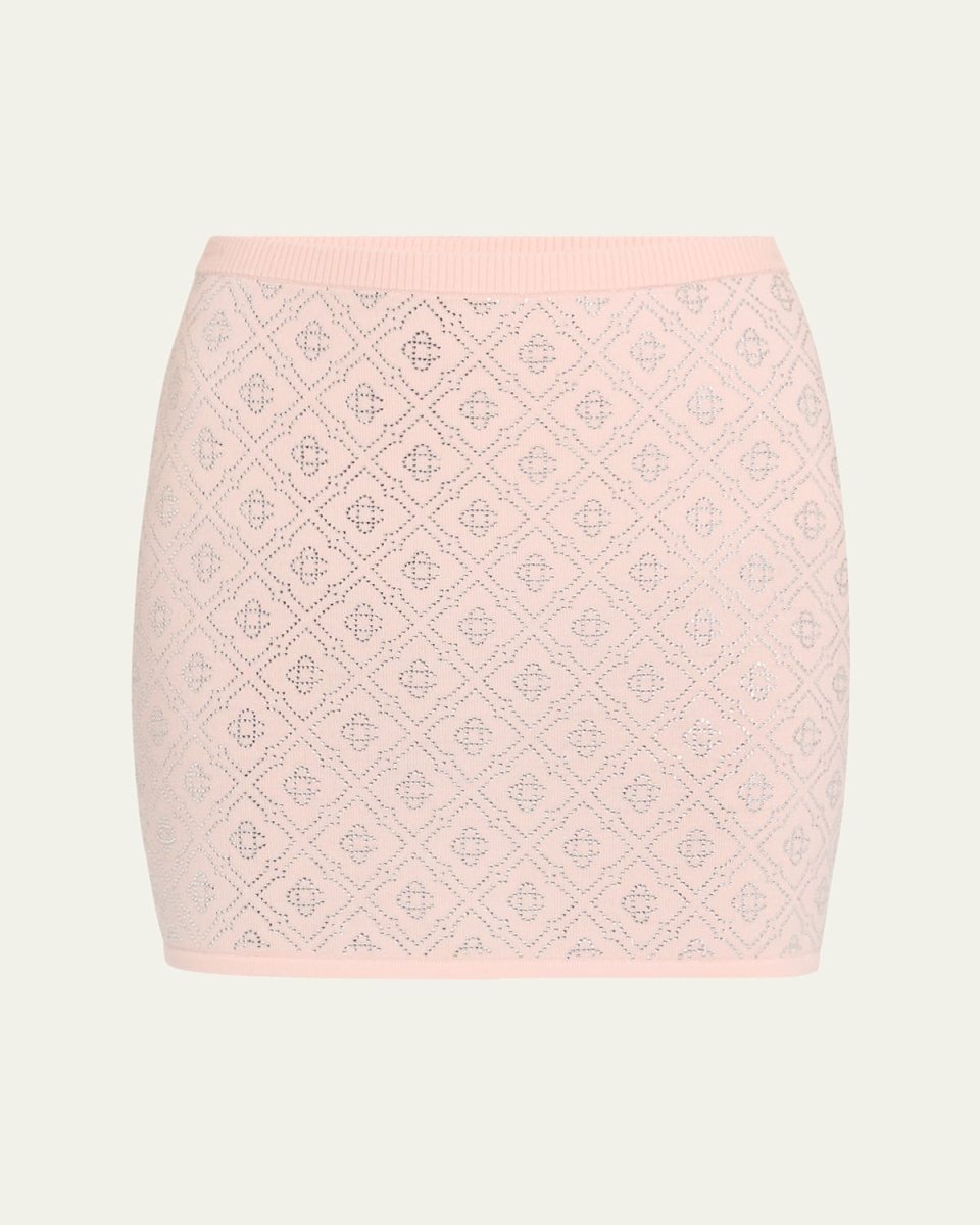 Crystal Monogram Mini Skirt